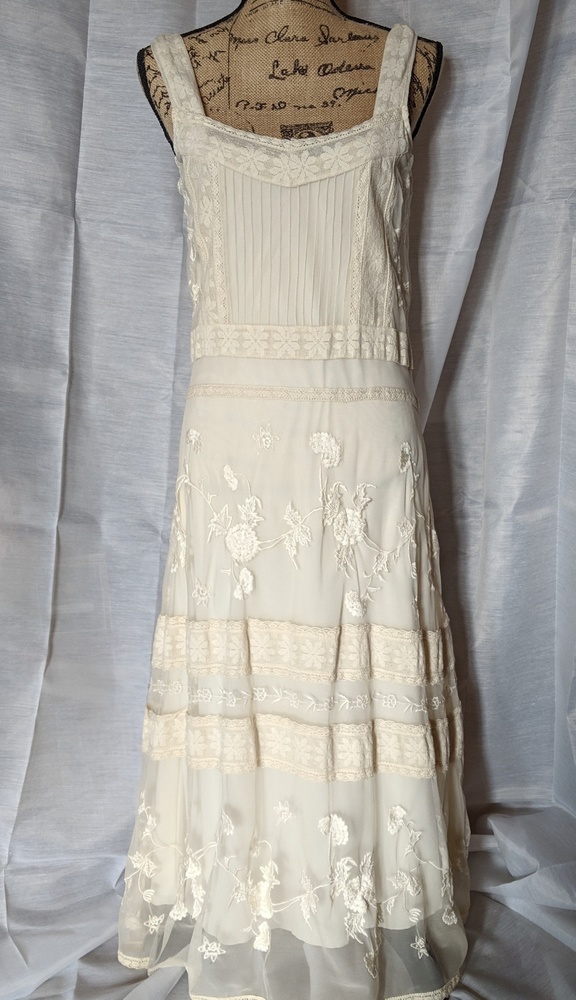 Anthropologie Odille size 12 antique white dress